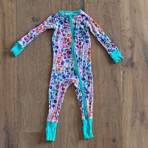 Little Sleepies Sweet Pea Floral Zippie
